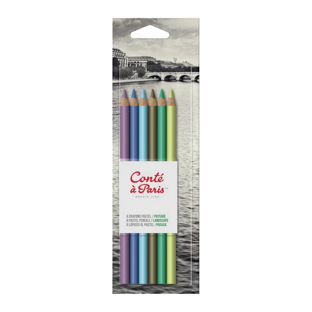 Conté à Paris Pastel Pencils Landscape (Blister Pack of 6) - Retail Maharaj