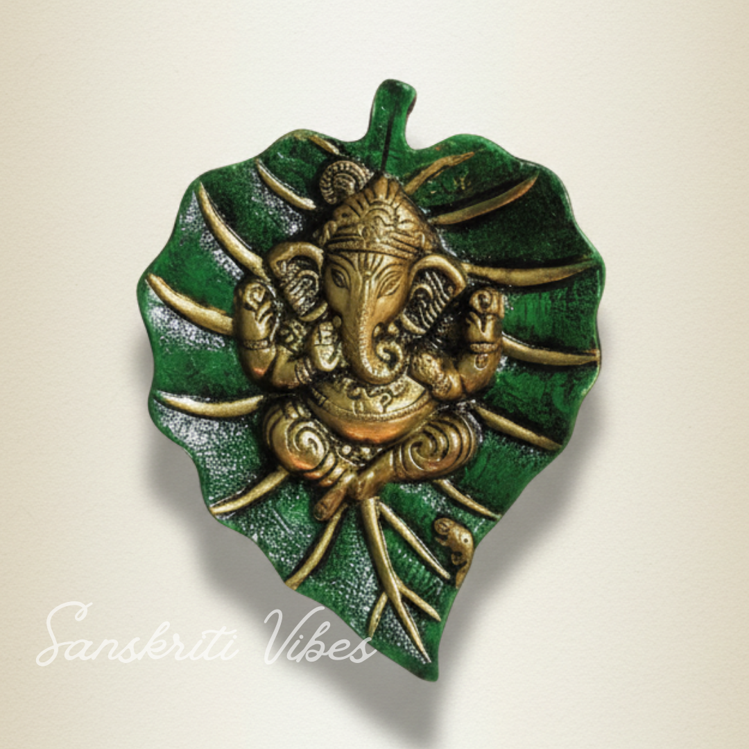Metal Patta Ganesh Multicolour Handmade Aluminium Wall Art – Glossy Finish Feng Shui Decorative Ganesh Wall Hanging for Home & Office