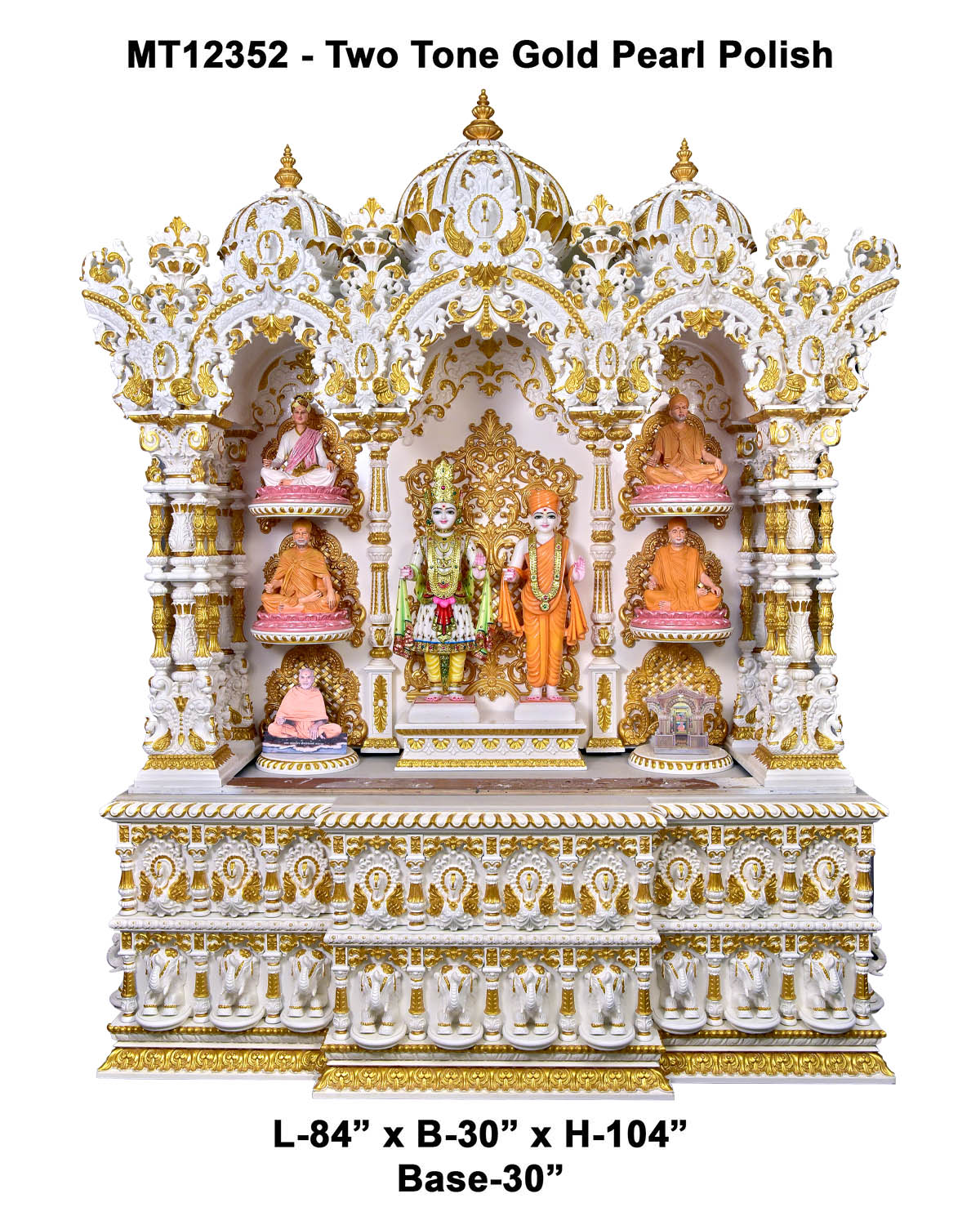 Ghar Mandir - Sag Wood (Two Tone Polish) - Retail Maharaj
