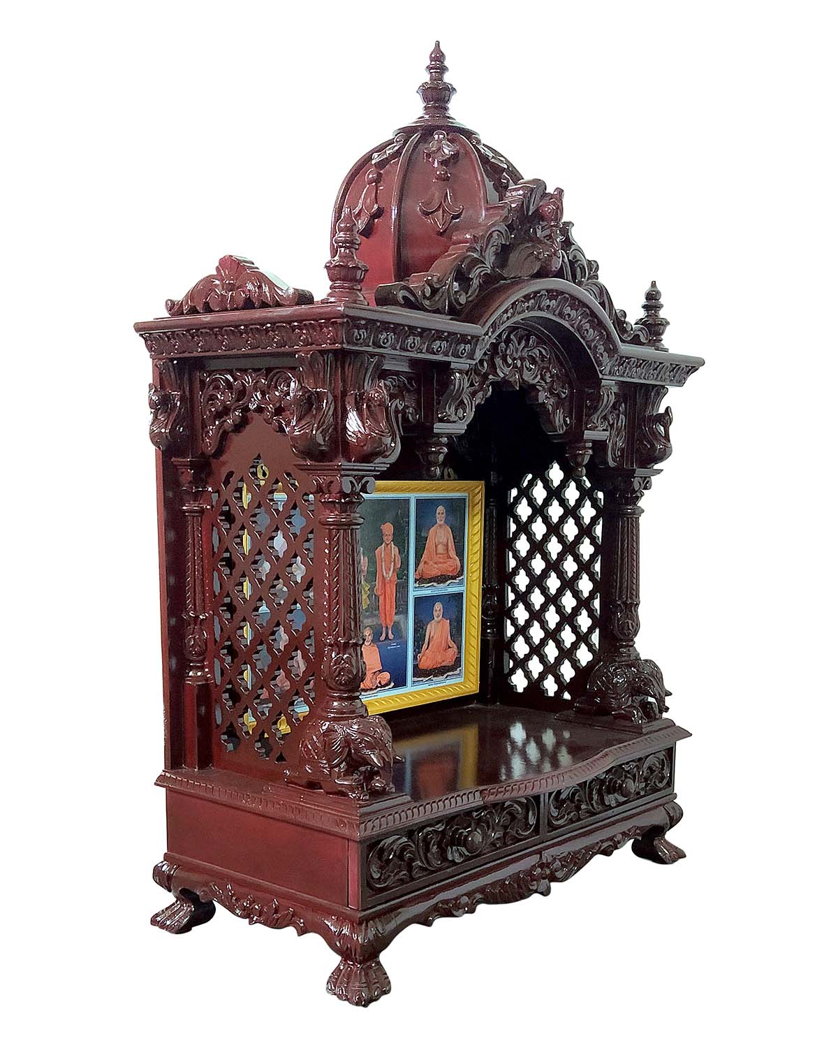 Ghar Mandir - Sevan Wood (Cherry Colour) - Retail Maharaj