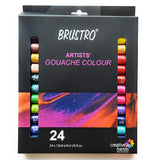 Brustro Artists Gouache Colour Paint Set 24 Tubes 12ml Each - Retail Maharaj