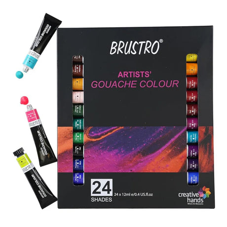 Brustro Artists Gouache Colour Paint Set 24 Tubes 12ml Each - Retail Maharaj