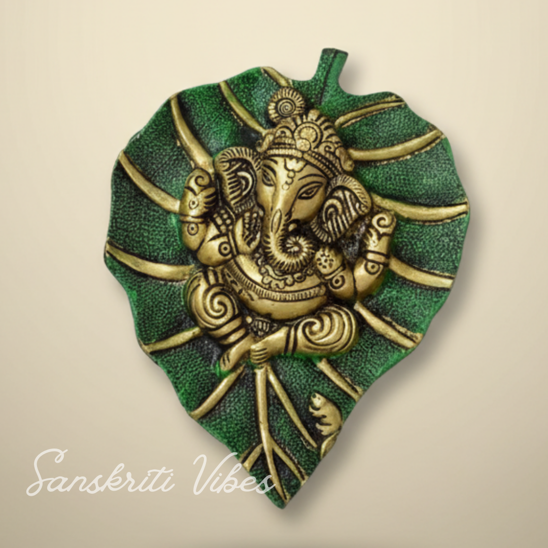 Metal Patta Ganesh Multicolour Handmade Aluminium Wall Art – Glossy Finish Feng Shui Decorative Ganesh Wall Hanging for Home & Office