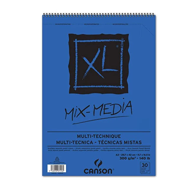 Canson XL Mixed Media Paper Pad A3 300 GSM 30 Sheets - Retail Maharaj