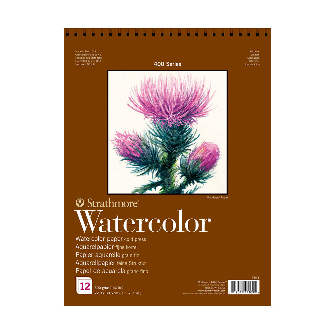 Strathmore 400 Series Watercolor Paper Pads Cold Press Professional Sheets - Retail Maharaj