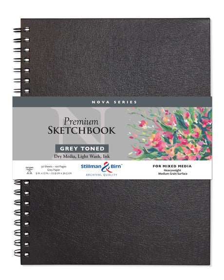 Stillman Birn Grey Nova Series Medium Grain Sketchbook Open Stock - Retail Maharaj