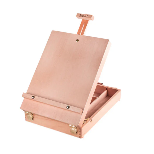 Brustro Wooden Table Box Easel with Storage for Painting and Art Supplies - Retail Maharaj