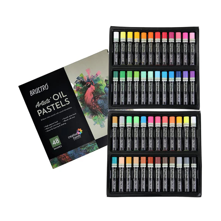 Brustro Artists Oil Pastels Set 48 Colours - Retail Maharaj