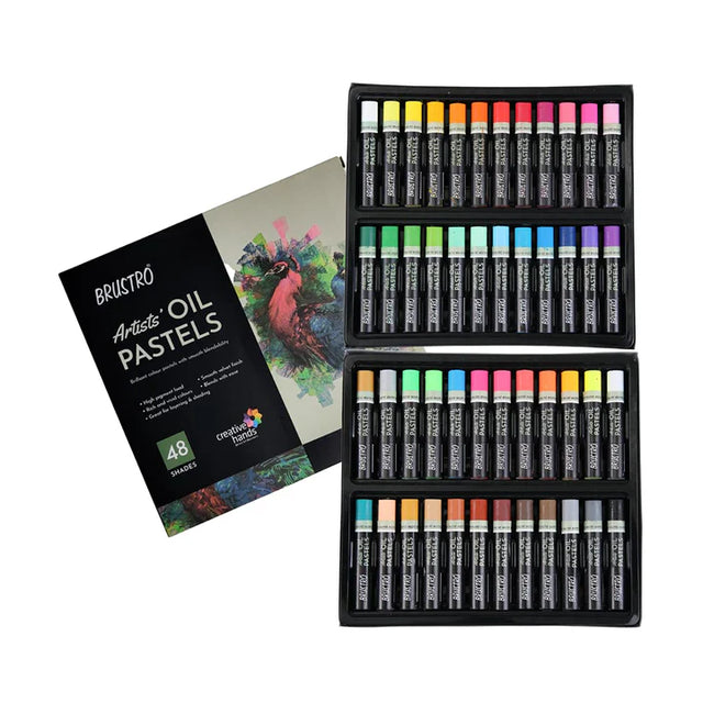 Brustro Artists Oil Pastels Set 48 Colours - Retail Maharaj