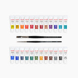 Camel Artist Gouache Colour Set 24 Shades with Brushes - Retail Maharaj