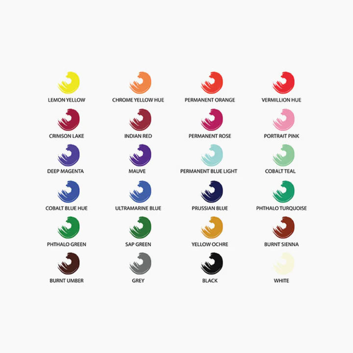 Camel Artist Gouache Colour Set 24 Shades with Brushes - Retail Maharaj