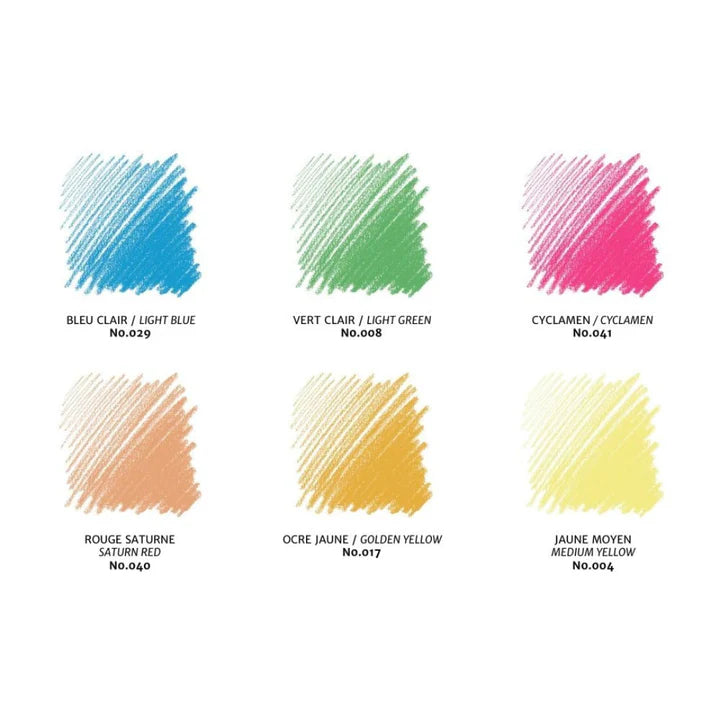 Conté à Paris Pastel Pencils Set of 6 Assorted Bright Colors - Retail Maharaj