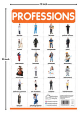 Professions - My First Early Learning Wall Chart: For Preschool, Kindergarten, Nursery And Homeschooling (19 Inches X 29 Inches) - Retail Maharaj
