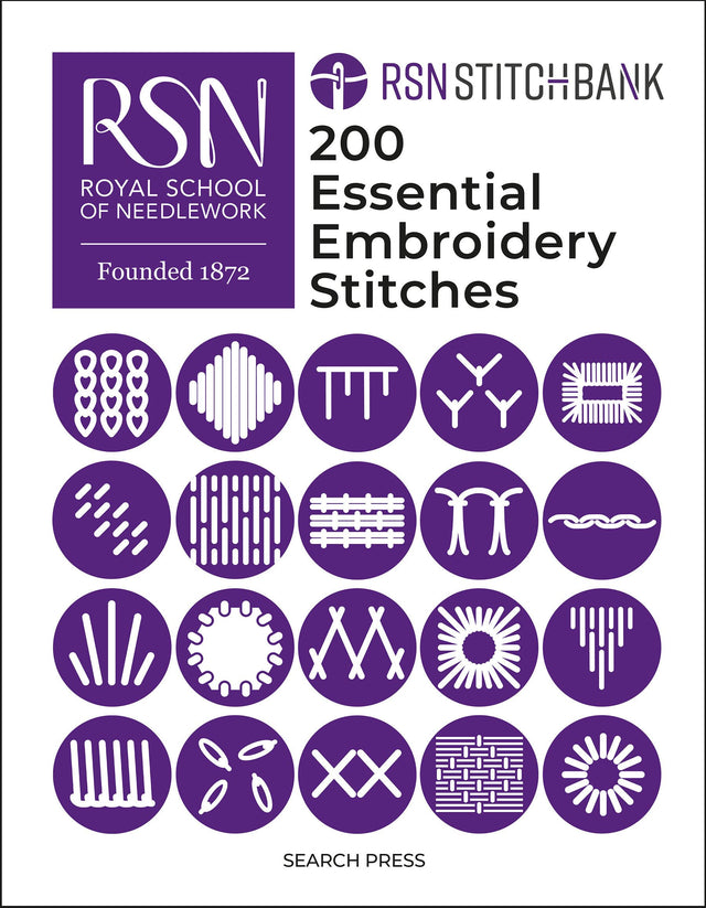 RSN Stitch Bank: 200 Essential Embroidery Stitches (Royal School of Needlework Guides) - Retail Maharaj