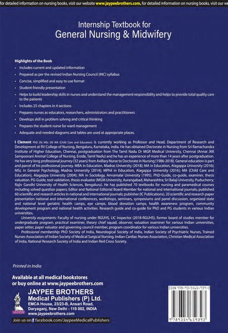 INTERNSHIP TEXTBOOK FOR GENERAL NURSING AND MIDWIFERY - Retail Maharaj