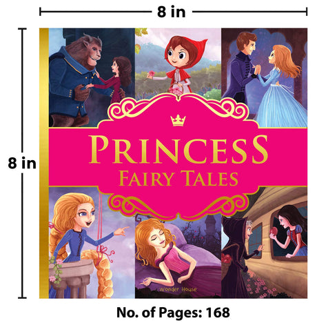Princess Fairy Tales: Ten Traditional Fairy Tales For Children (Abridged and Retold With Large Font For Easy Reading) 8 Inches X 8 Inches - Hardback - Retail Maharaj