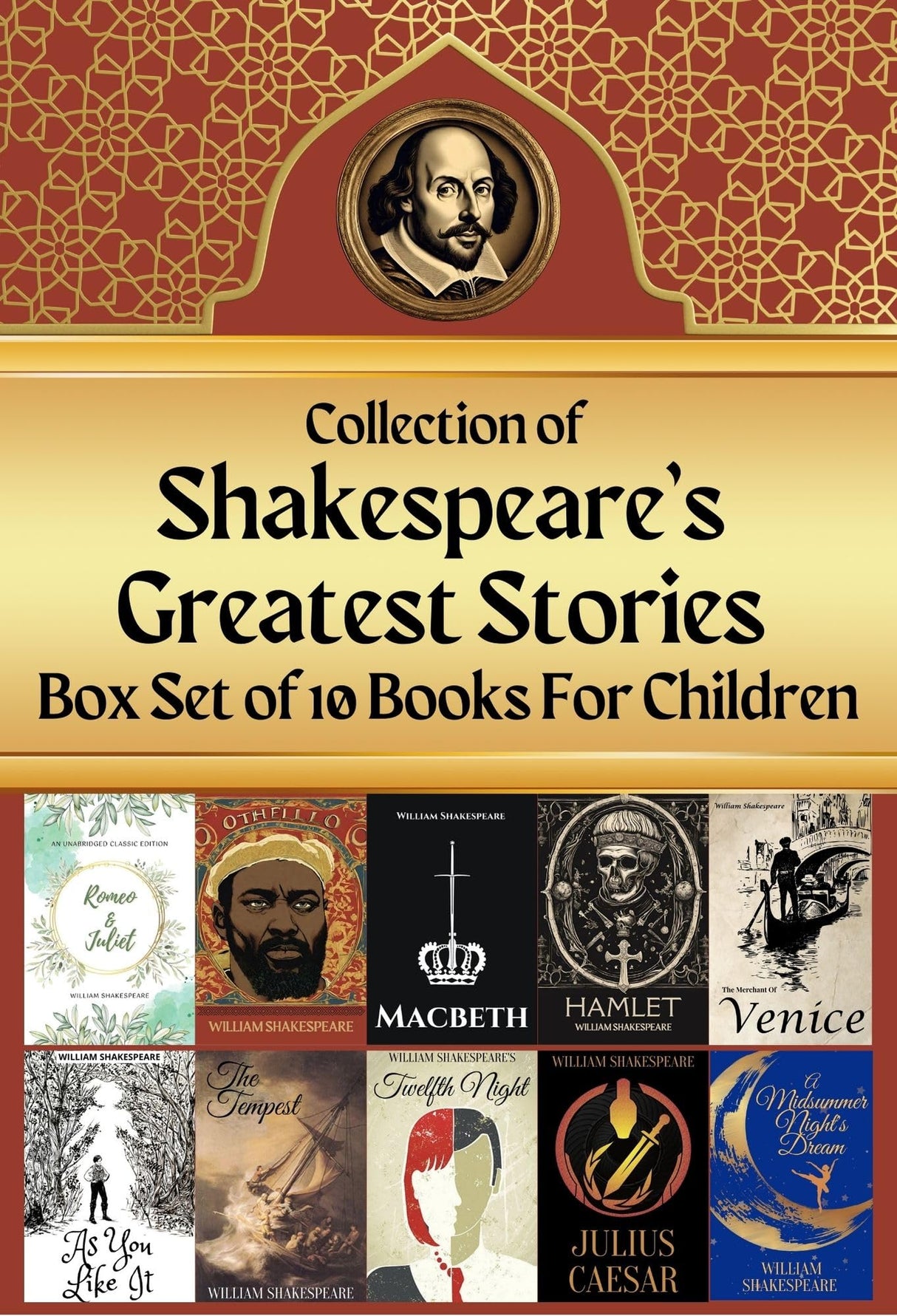 Collection of Shakespeares Greatest Stories Box Set of 10 Books For Children - Retail Maharaj