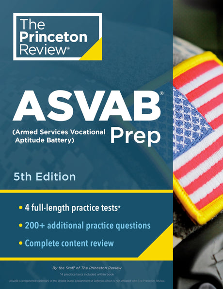 Princeton Review ASVAB Prep, 5th Edition: 4 Practice Tests + Complete Content Review + Strategies & Techniques - Retail Maharaj