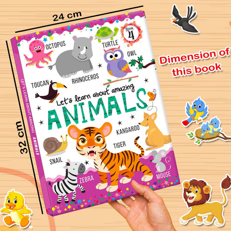 Hello Friend Books Let's Learn Giant Board Book: Animals - Large Board Book with Beautifully Illustrated Images for Children to Learn - Retail Maharaj