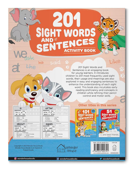 201 Sight Words and Sentences: Activity Book for Children | 800+ Sentences to Read and Practice | Ages 5–8 | 5+ Hours of Learning and Fun - Retail Maharaj