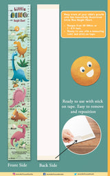 Little Dino Height Chart ( Kids' Height Chart | Height Measuring Scale Sticker | Height Chart Wall Sticker for Children | Nursery Decoration) - Retail Maharaj