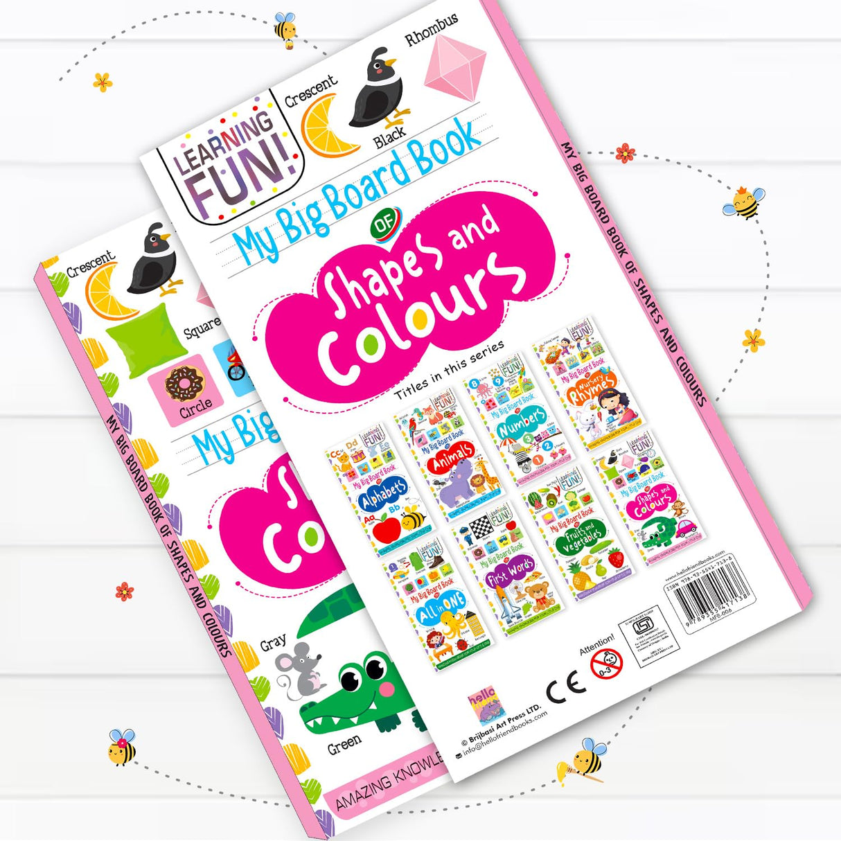 Hello Friend Books My Big Board Book of Shapes and Colours : Simple and Vibrant Illustrations to Increase the Knowledge of Your Little One - Retail Maharaj