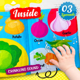 Hello Friend Books Fun With Fruits And Vegitables - Cloth Book for Early Learning and Interactive Education - Retail Maharaj