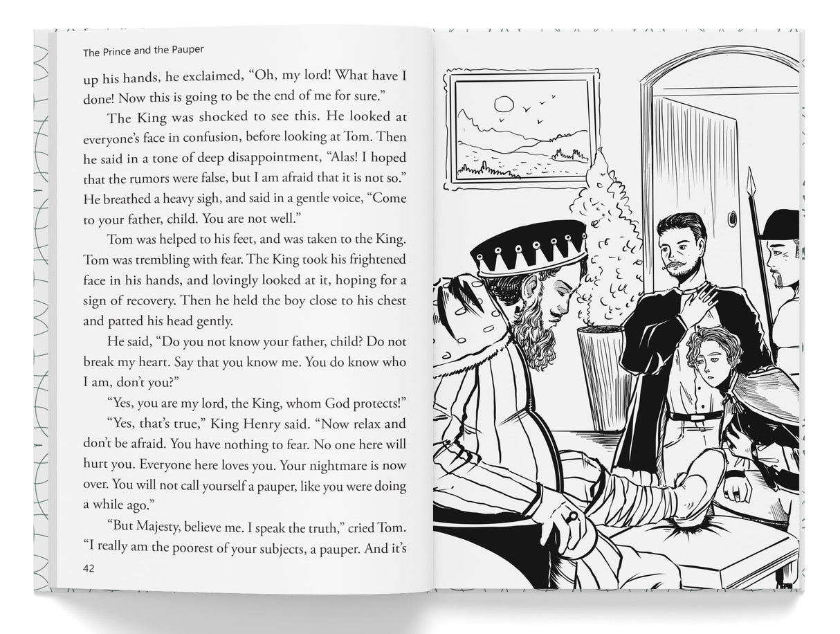 The Prince and the Pauper : Illustrated Abridged Children Classics English Novel with Review Questions - Retail Maharaj