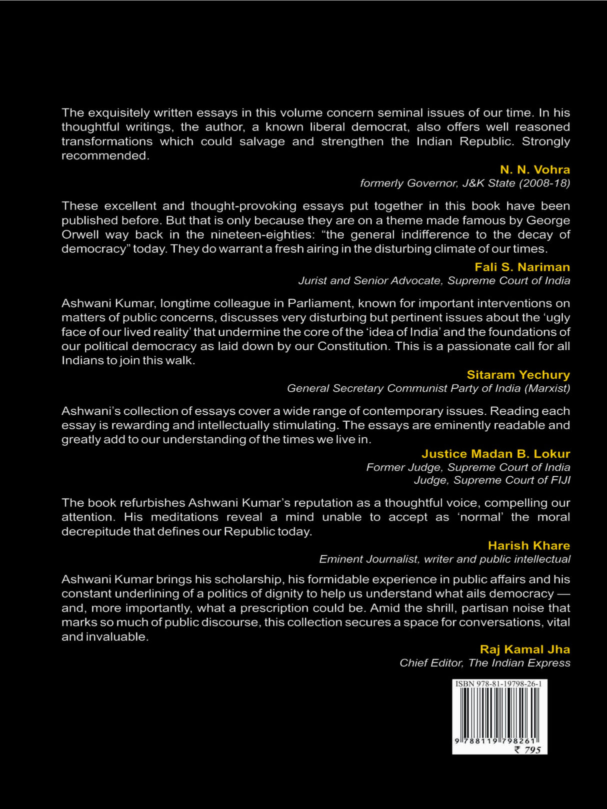 A Democracy in Retreat:Revisiting the Ends of Power - Retail Maharaj