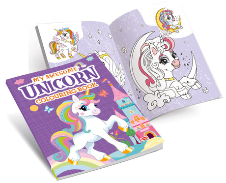 Awesome Unicorn Coloring Book – Fun & Easy Unicorn Art for Toddlers & Kids - Retail Maharaj