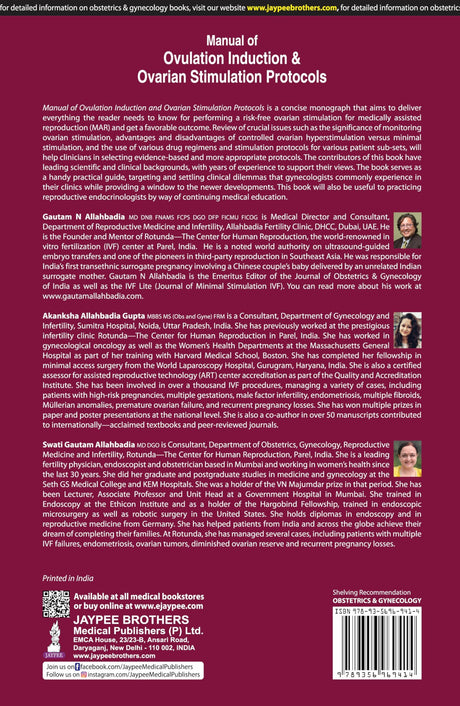 MANUAL OF OVULATION INDUCTION & OVARIAN STIMULATION PROTOCOLS - Retail Maharaj