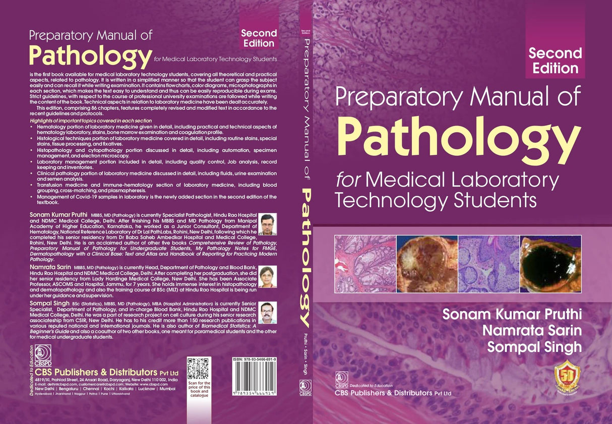 PREPARATORY MANUAL OF PATHOLOGY FOR MEDICAL LABORATORY TECHNOLOGY STUDENTS 2ED (PB 2023) - Retail Maharaj