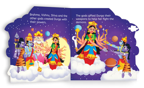 My First Shaped Board Book: Illustrated Goddess Durga Hindu Mythology Picture Book for Kids Age 2+ (Indian Gods and Goddesses) - Retail Maharaj