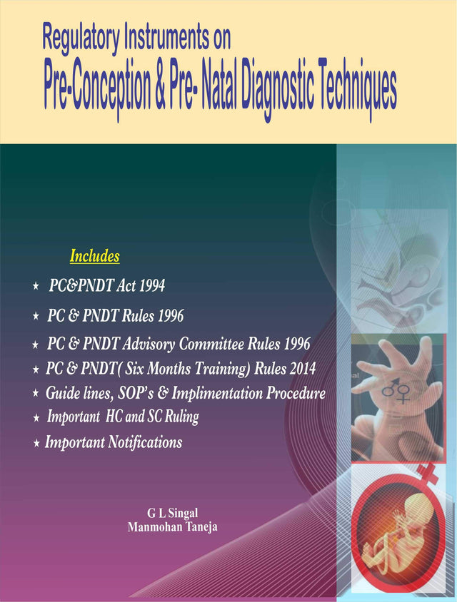 Regulatory Instruments On Pre-Conception & Pre-Natal Diagnostic Techniques - Retail Maharaj