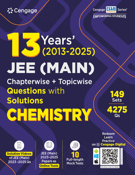 Cengage 13 Years (2013 - 2025) JEE Main Chapterwise + Topicwise Questions with Solutions: Chemistry - Retail Maharaj