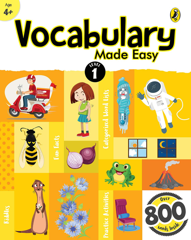 Vocabulary Made Easy Level 1: fun, interactive English vocab builder, activity & practice book with pictures for kids 4+, collection of 800+ everyday words| fun facts, riddles for children, grade 1 - Retail Maharaj