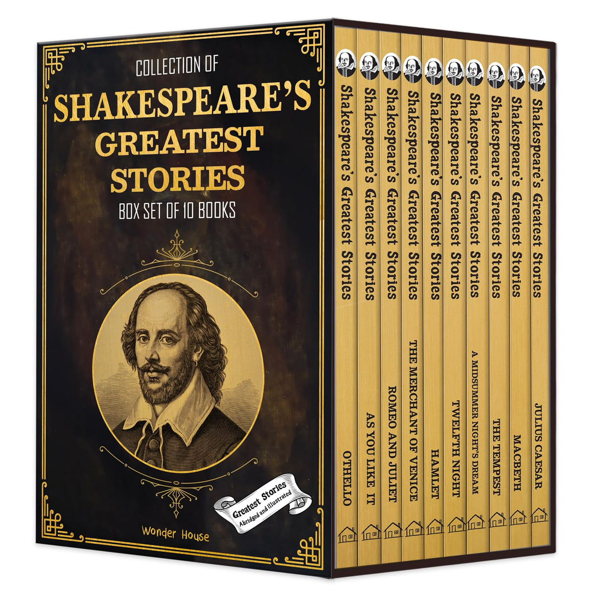 Collection of Shakespeare's Greatest Stories (Box Set of 10 Books) For Children - Retail Maharaj