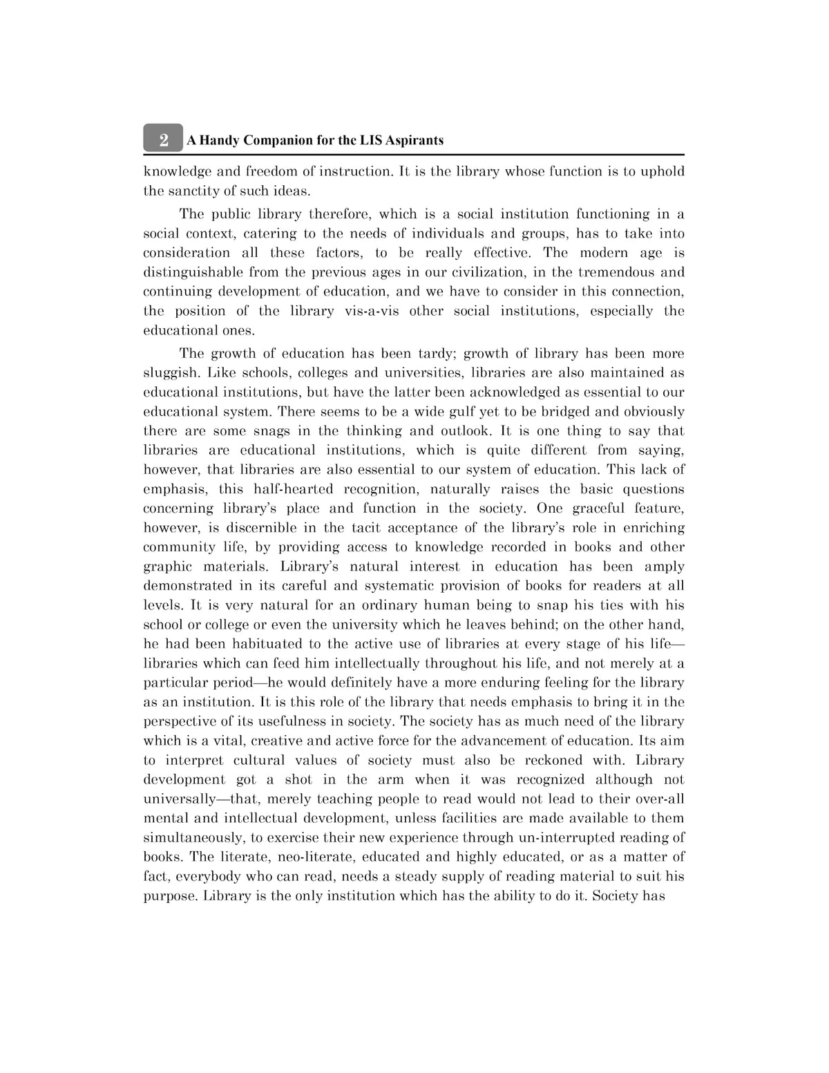 A Handy Companion for the LIS Aspirants (English Version)