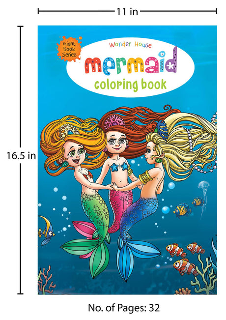 Mermaid Colouring Book (Giant Book Series): Jumbo Sized Colouring Books - Retail Maharaj