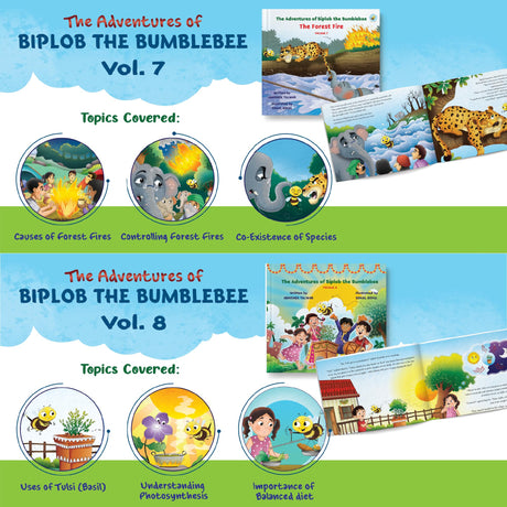 Biplob the Bumblebee The Adventures of Biplob the Bumblebee Series - Volume 6 to 10 (Combo of 5 Books) | Story Books For Kids 3 to 9 Yrs | Kids Story Books | Children Story Books | Bedtime Story Books - Retail Maharaj