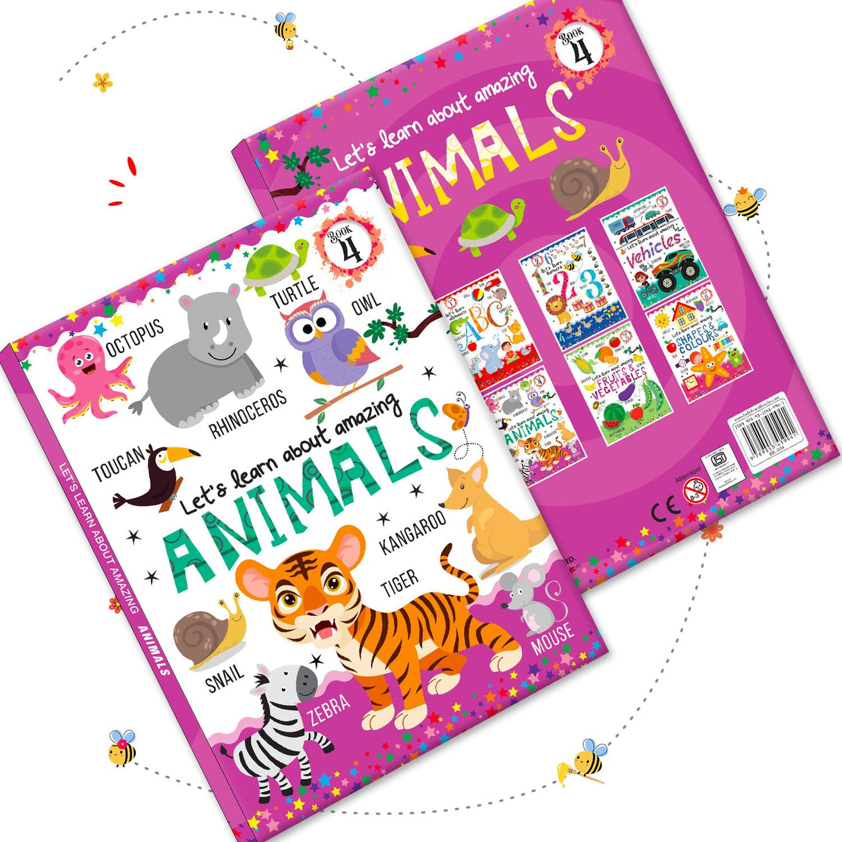 Hello Friend Books Let's Learn Giant Board Book: Animals - Large Board Book with Beautifully Illustrated Images for Children to Learn - Retail Maharaj