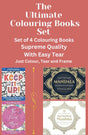 The Ultimate Colouring Books Set ; 4 Colouring Books For Adults and Teens; With Easy Tear: Now Just Colour, Tear and Frame - Retail Maharaj