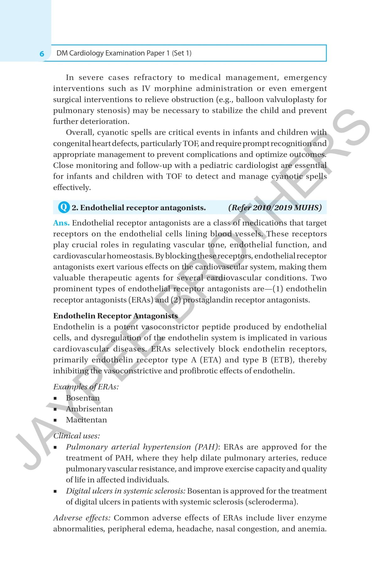 CARDIOLOGY EXAMINATION PAPER FOR DM (CARDIOLOGY) STUDENTS - Retail Maharaj