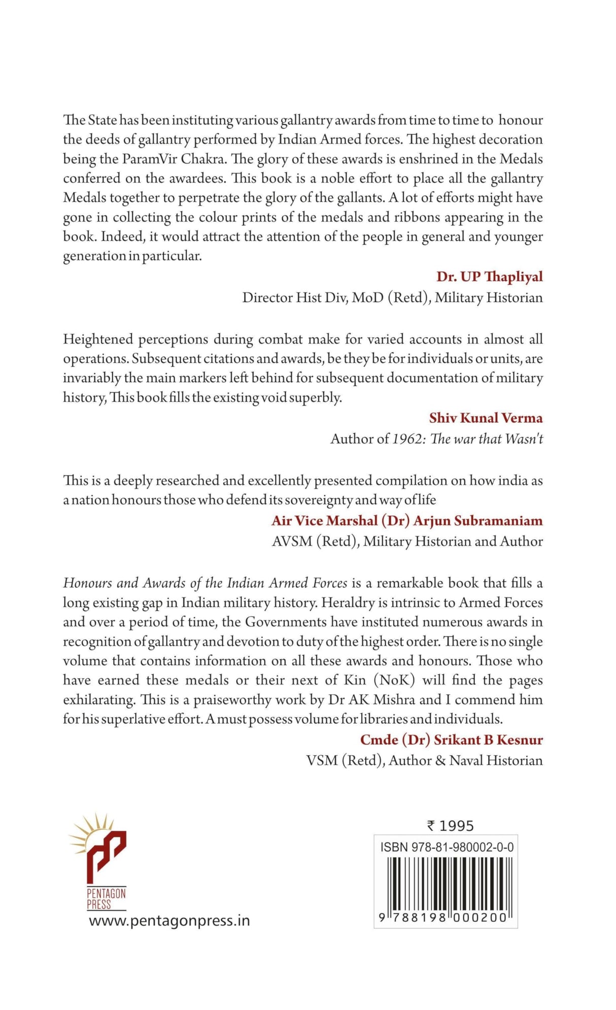 Honours and Awards of the Indian Armed Forces - Retail Maharaj