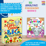 My First Early Learning Copy of Colouring Big 10 in 1 Collection Fun Activity Books for Kids, Children and Toddlers (Ages 2+ years) (Pack of 10) - Retail Maharaj