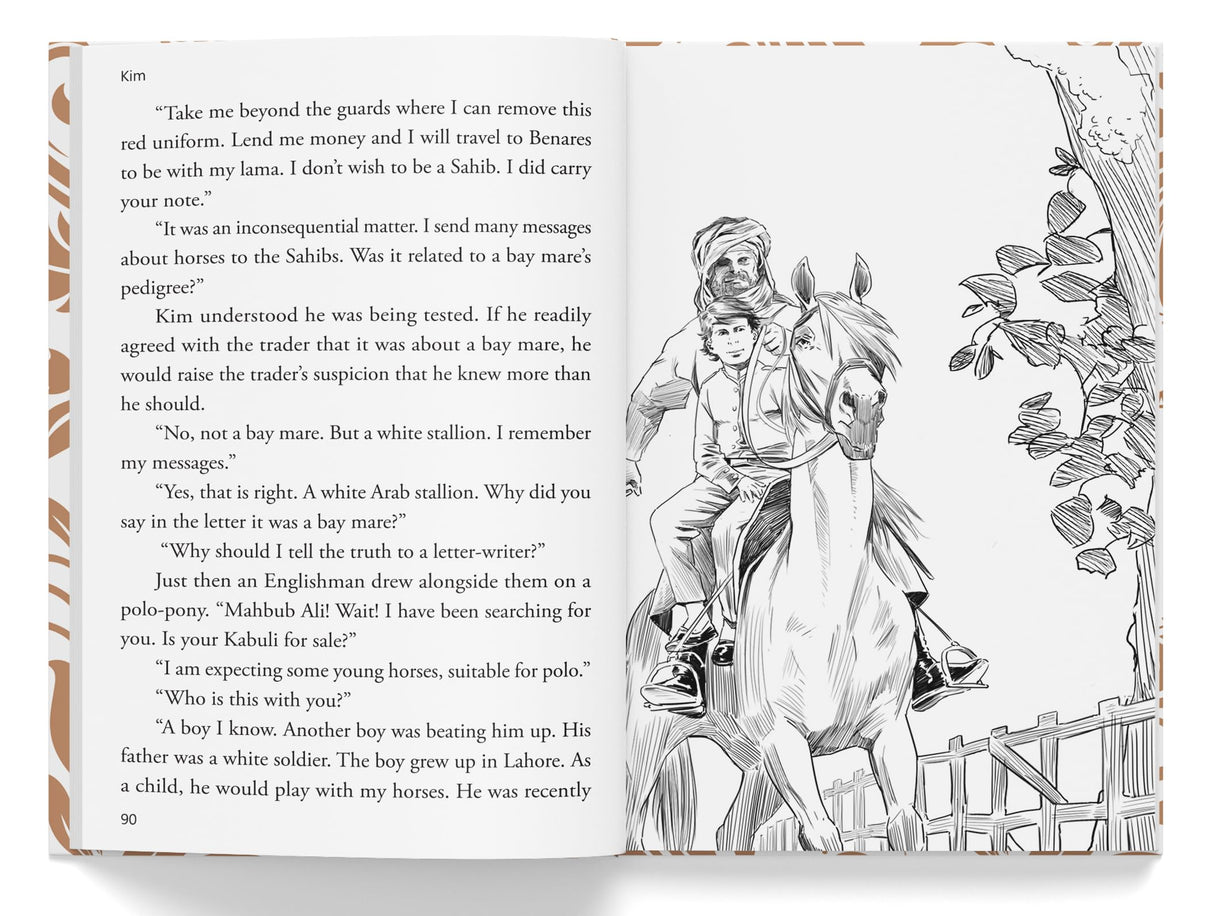 Kim : Illustrated Abridged Children Classics English Novel with Review Questions - Retail Maharaj