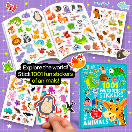 1001 Awsome Stickers - Animals - Retail Maharaj