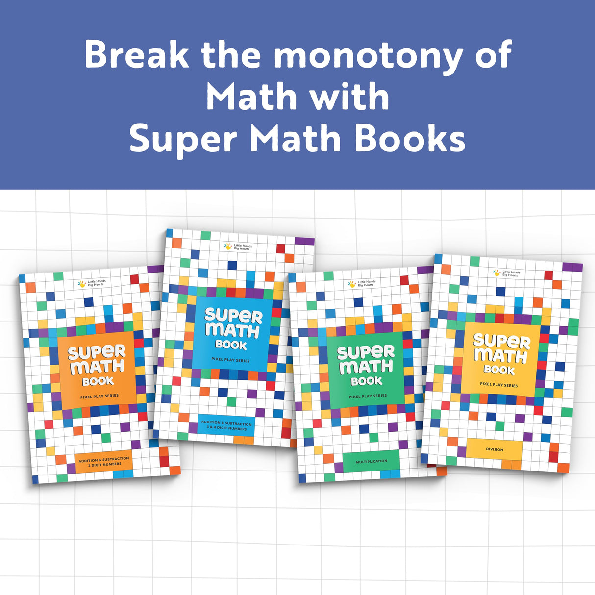 Little Hands Big Hearts Super Math Book for Kids (Ages 6 & Above) | Addition Subtraction Practice Book | Colouring Book | Activity Book | Birthday Return Gift for Kids 6-12 | Brain Games for Kids 9-12 - Retail Maharaj
