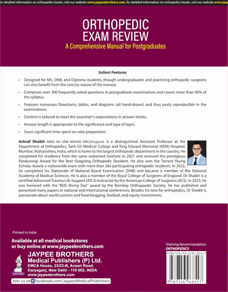 ORTHOPEDIC EXAM REVIEW (A COMPREHENSIVE MANUAL FOR POSTGRADUATES) - Retail Maharaj