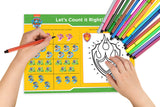 Nickelodeon Paw Patrol – Mighty Pups Super Paws: Fun Learning Set Includes Wipe & Clean Mats, Coloring Sheets, Stickers, Crayons, Certificate & Pen | Ages 3–6 | 4 Hours of Heroic Learning & Play - Retail Maharaj